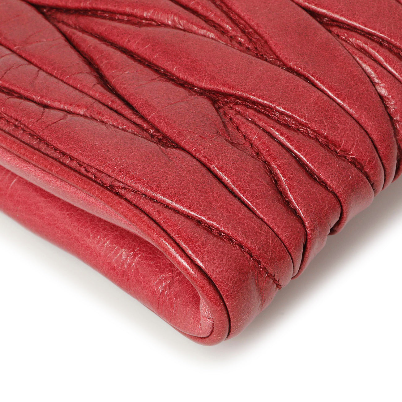 Exclusive Miu Miu Matelasse Wristlet Pouch — Lifestyle View