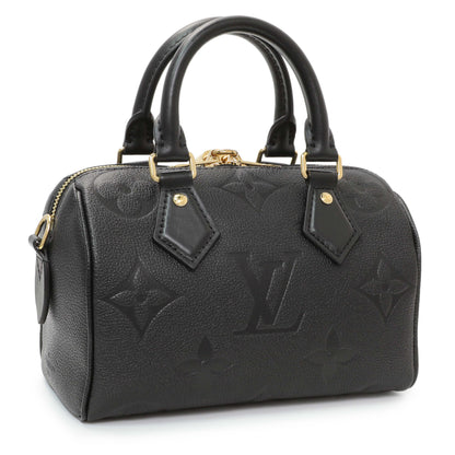 Exclusive Louis Vuitton Black Empreinte Monogram Giant Speedy Bandouliere 20 — Side View