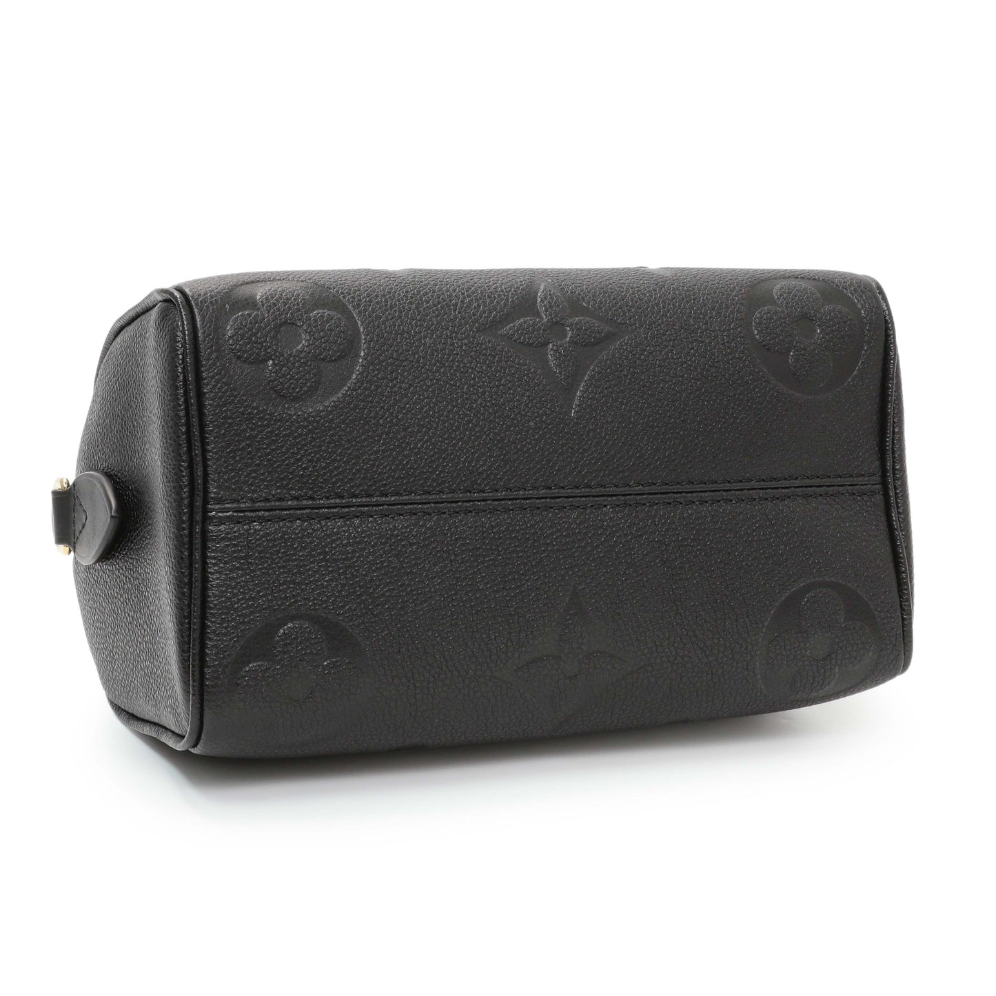 Exclusive Louis Vuitton Black Empreinte Monogram Giant Speedy Bandouliere 20 — Back View