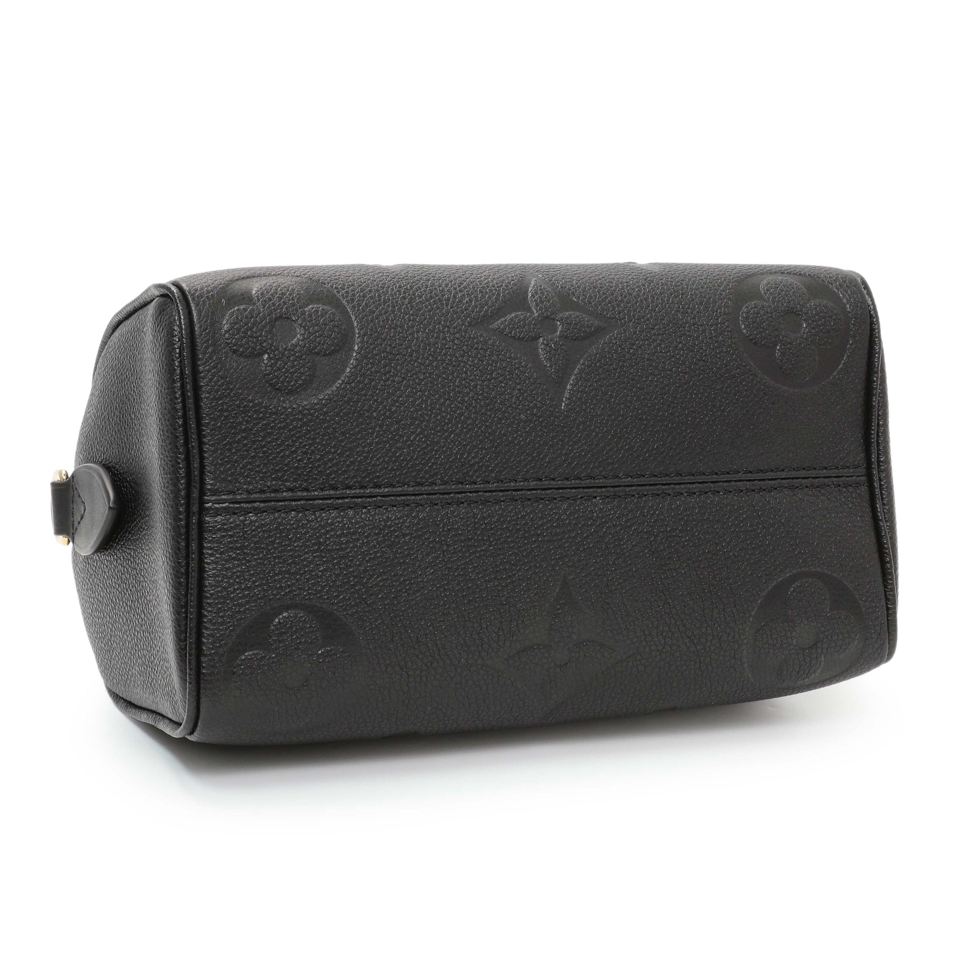 Exclusive Louis Vuitton Black Empreinte Monogram Giant Speedy Bandouliere 20 — Back View
