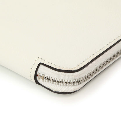 Exclusive Hermes New White Evercolor Silk'in Long Wallet — Alternate View 7