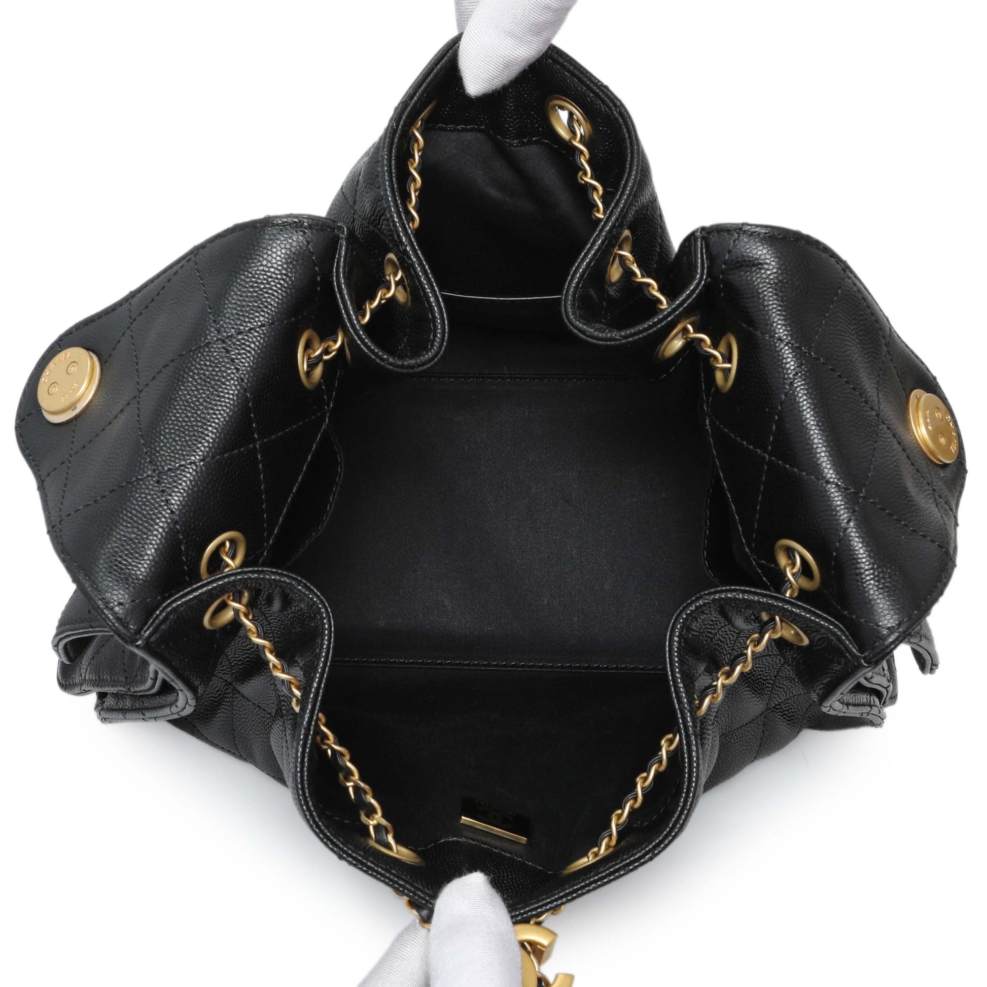 Exclusive Chanel Black Caviar Quilted Small Chanel 25 Handbag — Alternate View 8