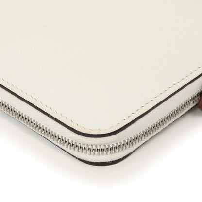 Exclusive Hermes New White Evercolor Silk'in Long Wallet — Alternate View 9