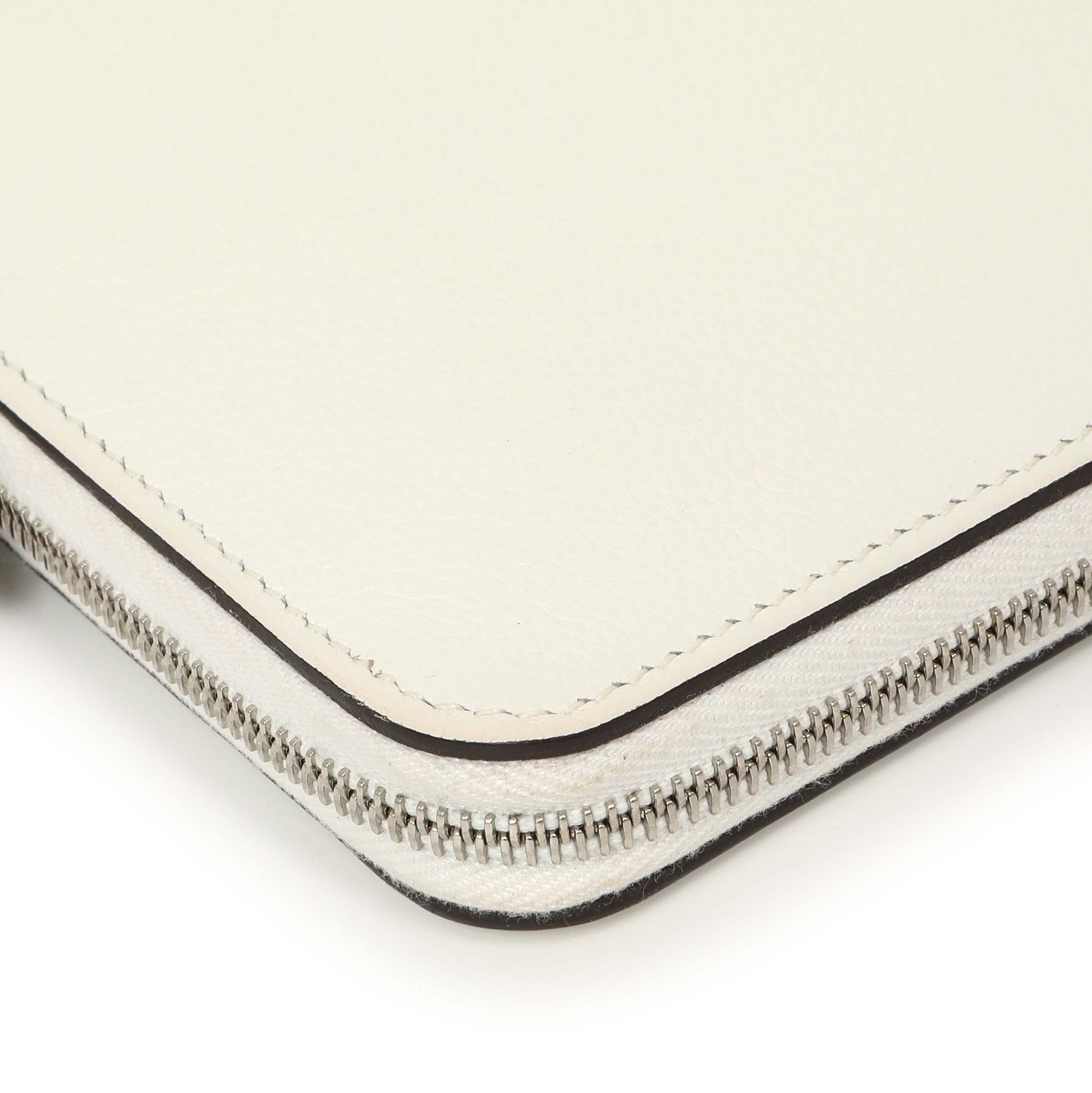 Exclusive Hermes New White Evercolor Silk'in Long Wallet — Alternate View 10