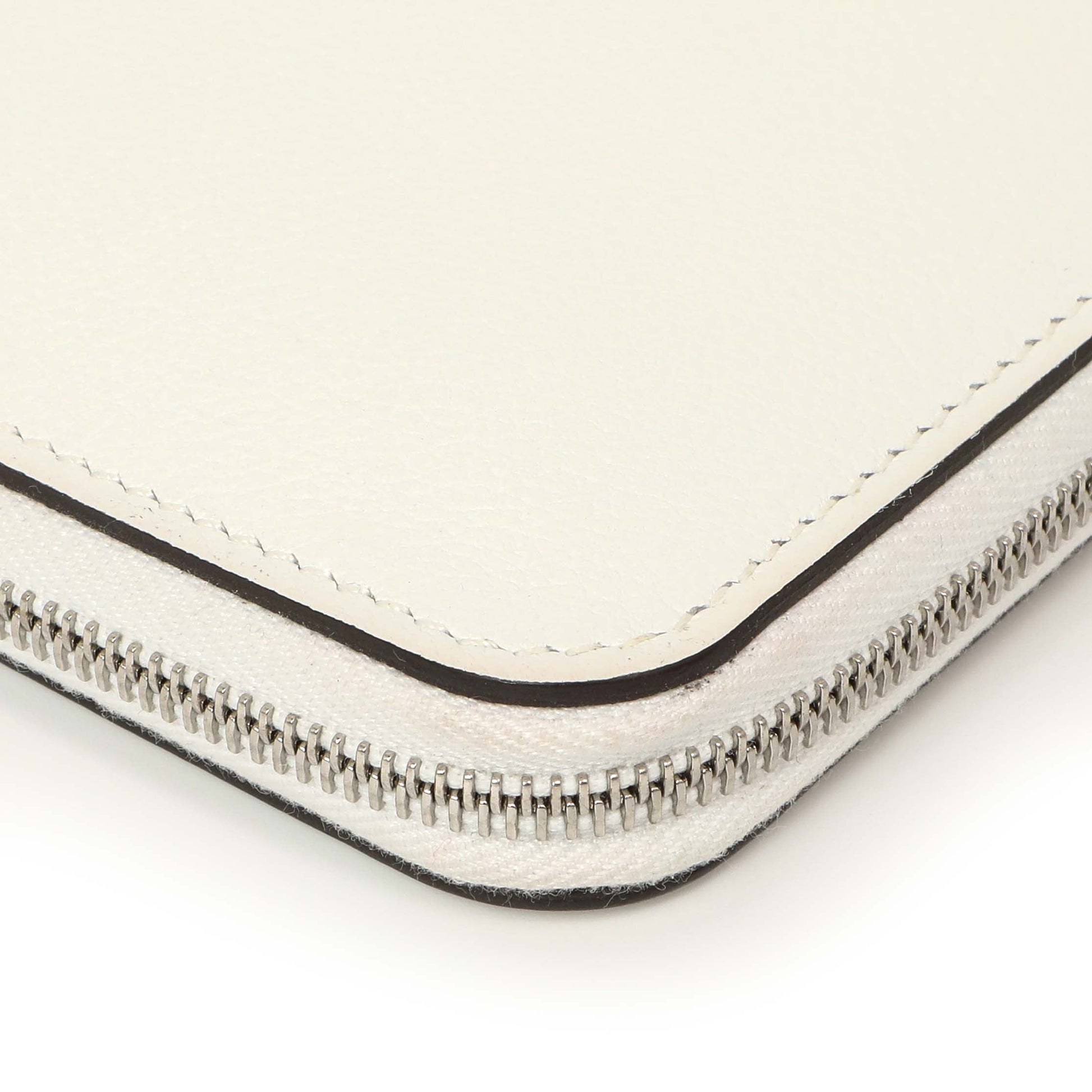 Exclusive Hermes New White Evercolor Silk'in Long Wallet — Alternate View 11