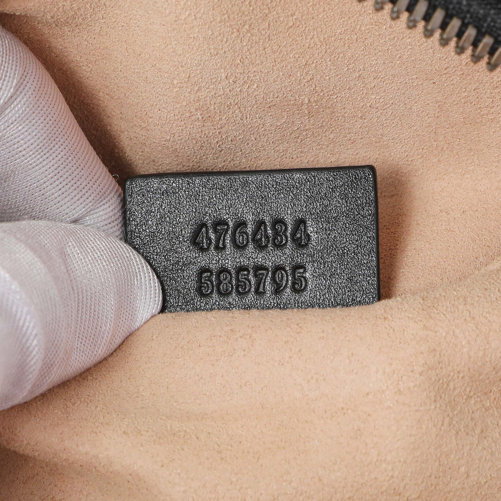 Exclusive Gucci Black Calfskin Matelasse GG Marmont Belt Bag — Lifestyle View