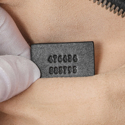 Exclusive Gucci Black Calfskin Matelasse GG Marmont Belt Bag — Lifestyle View