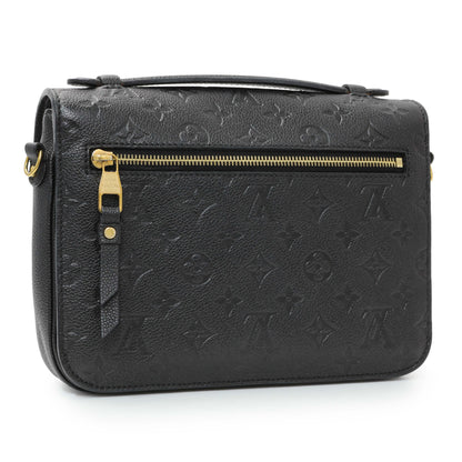 Exclusive Louis Vuitton Black Empreinte Pochette Metis — Side View