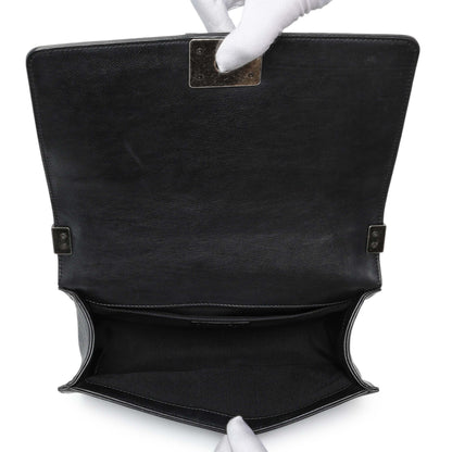 Exclusive Chanel Black Quilted Calfskin Medium Boy Flap — Alternate View 9