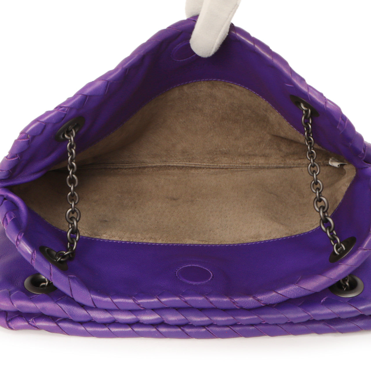 Exclusive Bottega Veneta Purple Nappa Intrecciato Duo — Detail View
