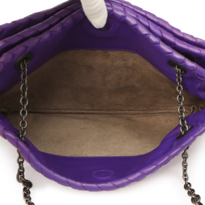 Exclusive Bottega Veneta Purple Nappa Intrecciato Duo — Top View