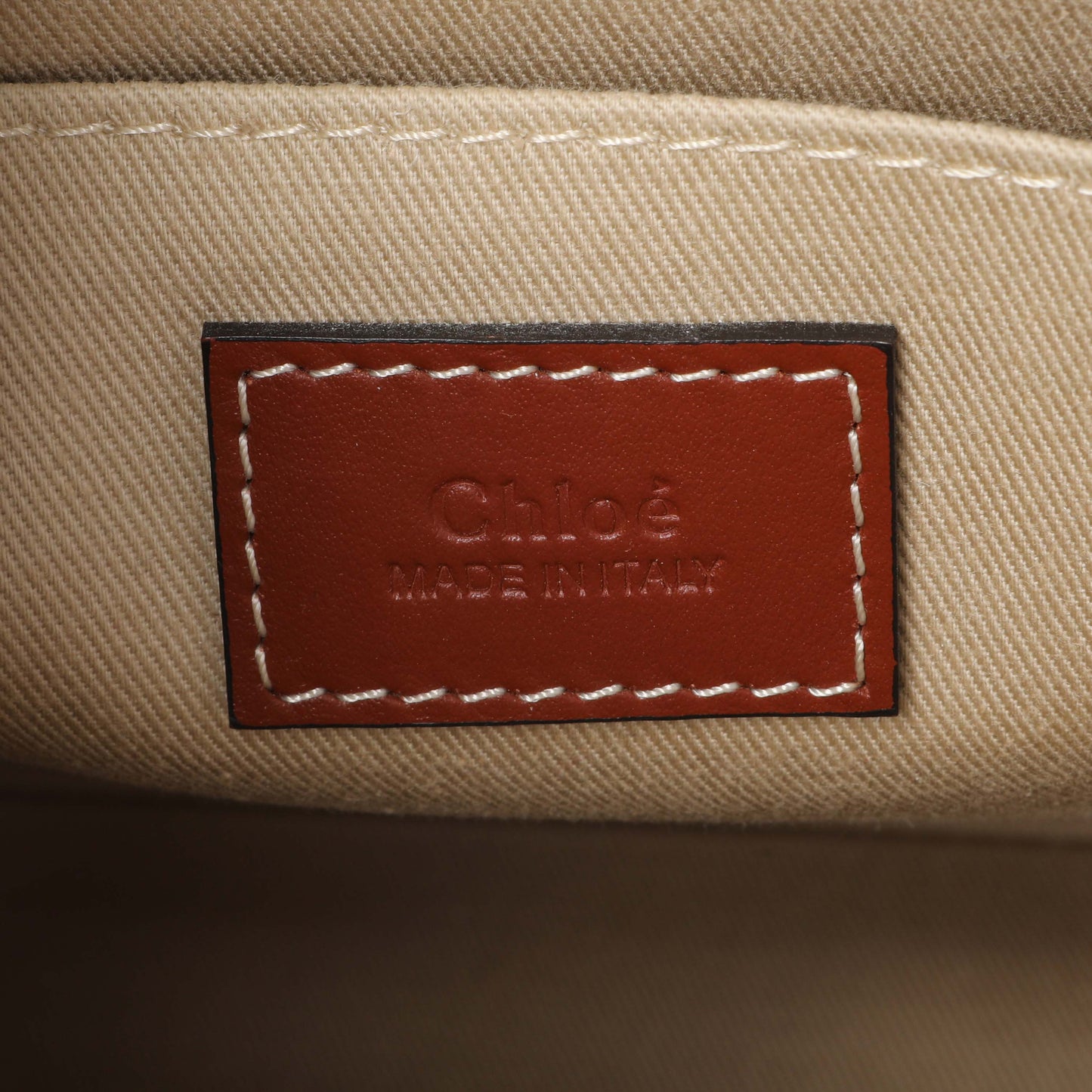 Exclusive Chloe Linen Calfskin Small Woody Ribbon Tote — Alternate View 9