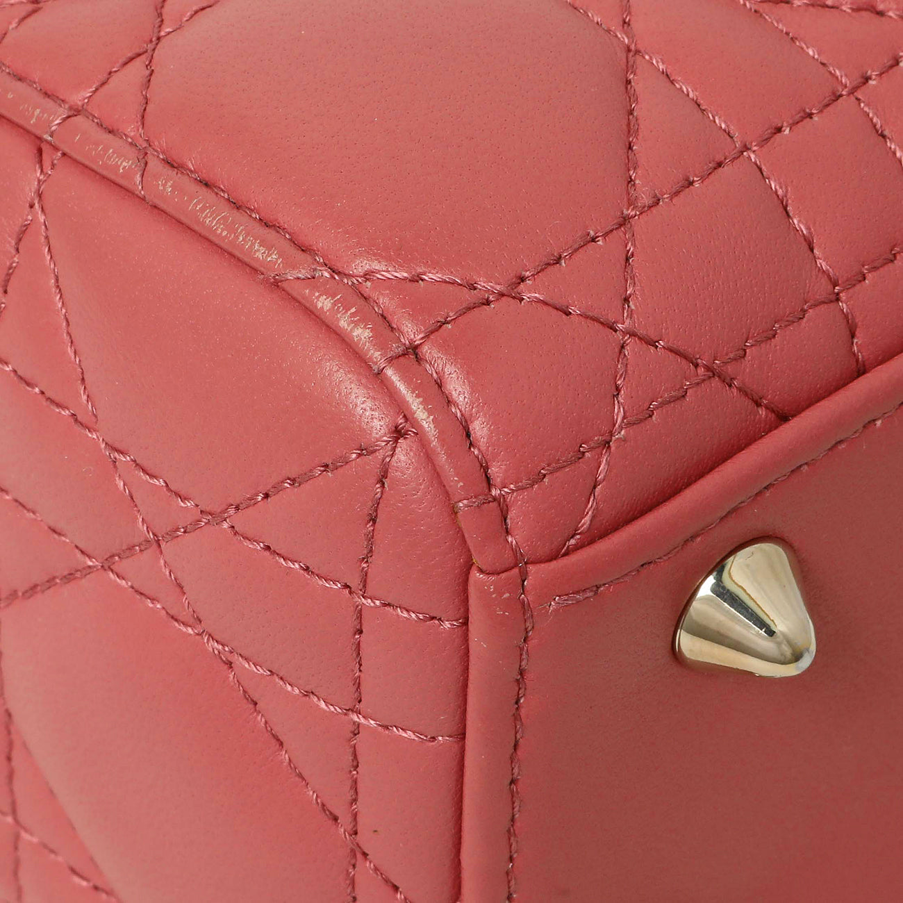 Exclusive Christian Dior Pink Lambskin Cannage Small My ABCDior Lady Dior — Lifestyle View