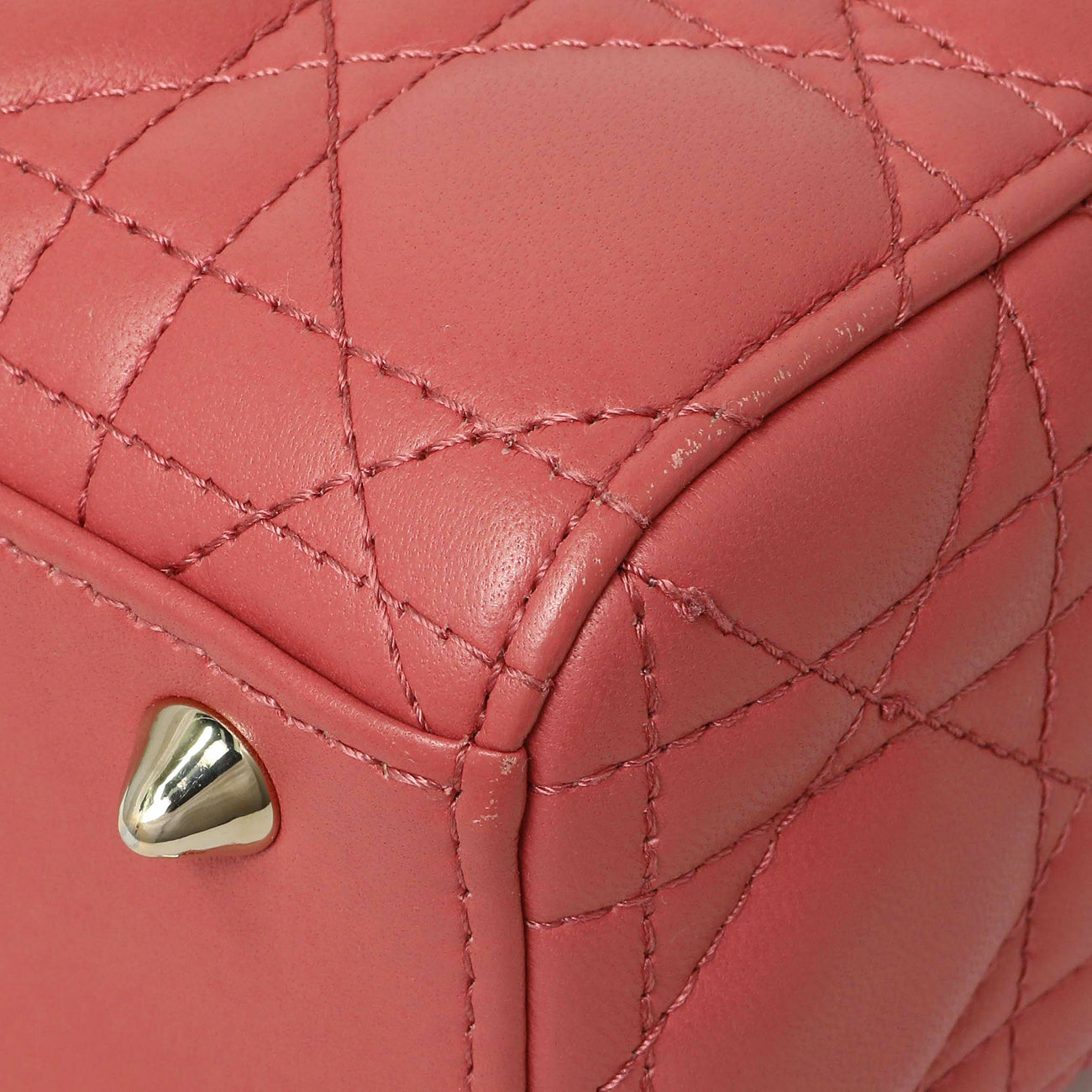 Exclusive Christian Dior Pink Lambskin Cannage Small My ABCDior Lady Dior — Alternate View 7