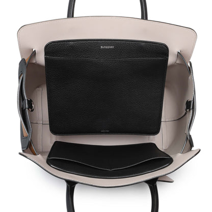 Exclusive Burberry Black Calfskin Triple Stud Large Belt Tote — Alternate View 8