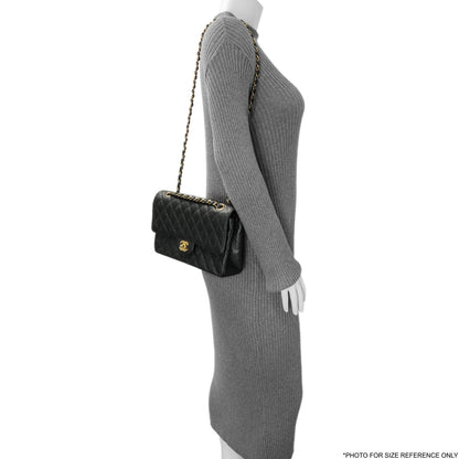Exclusive Chanel Black Quilted Caviar Medium Classic Double Flap — Alternate View 7