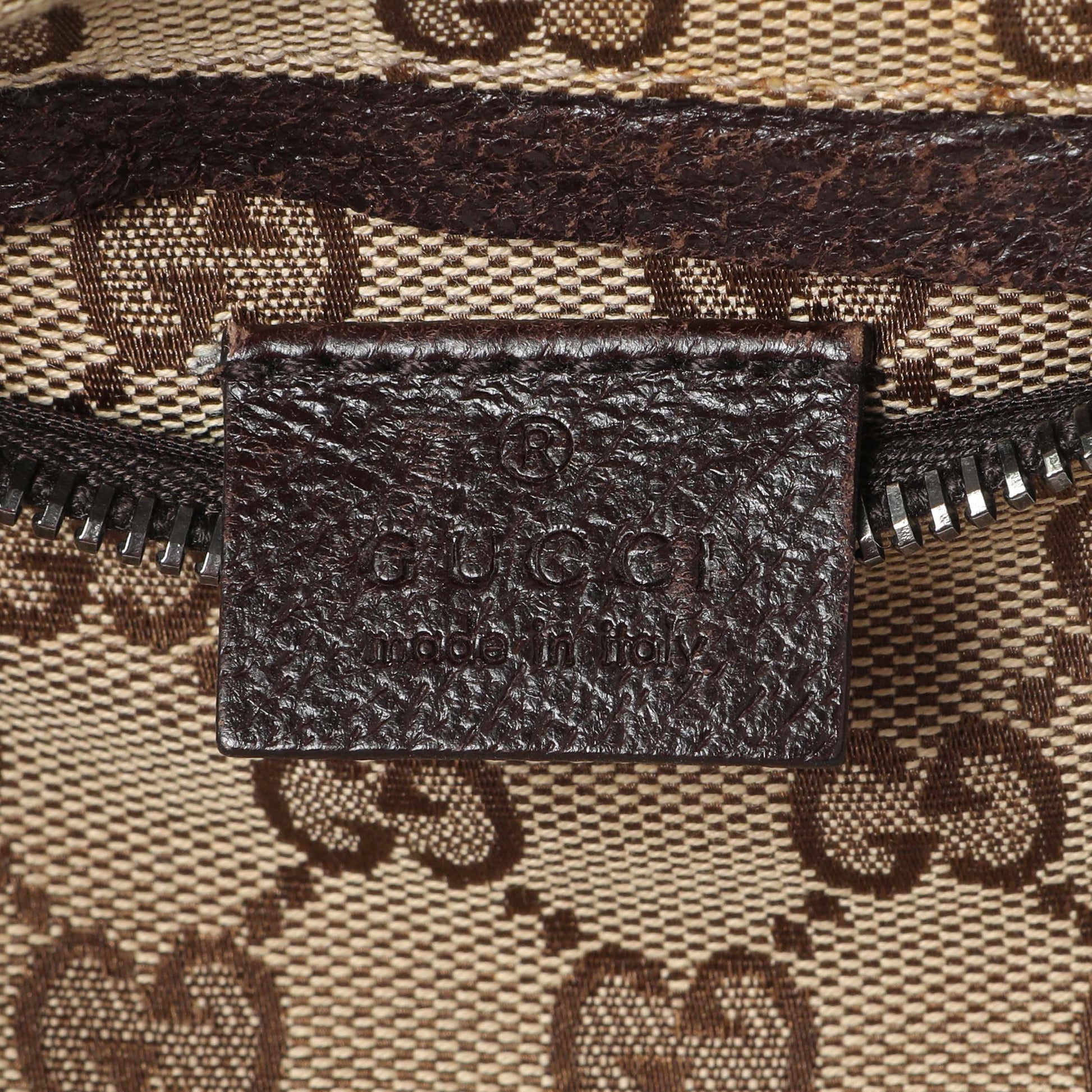 Exclusive Gucci Monogram Double Pocket Belt Bag — Detail View