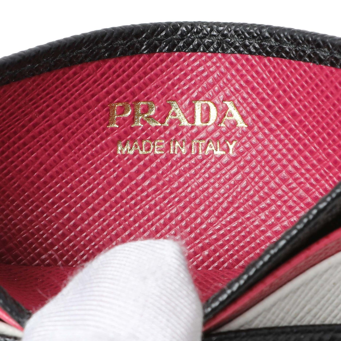 Exclusive Prada Saffiano Card Holder — Detail View