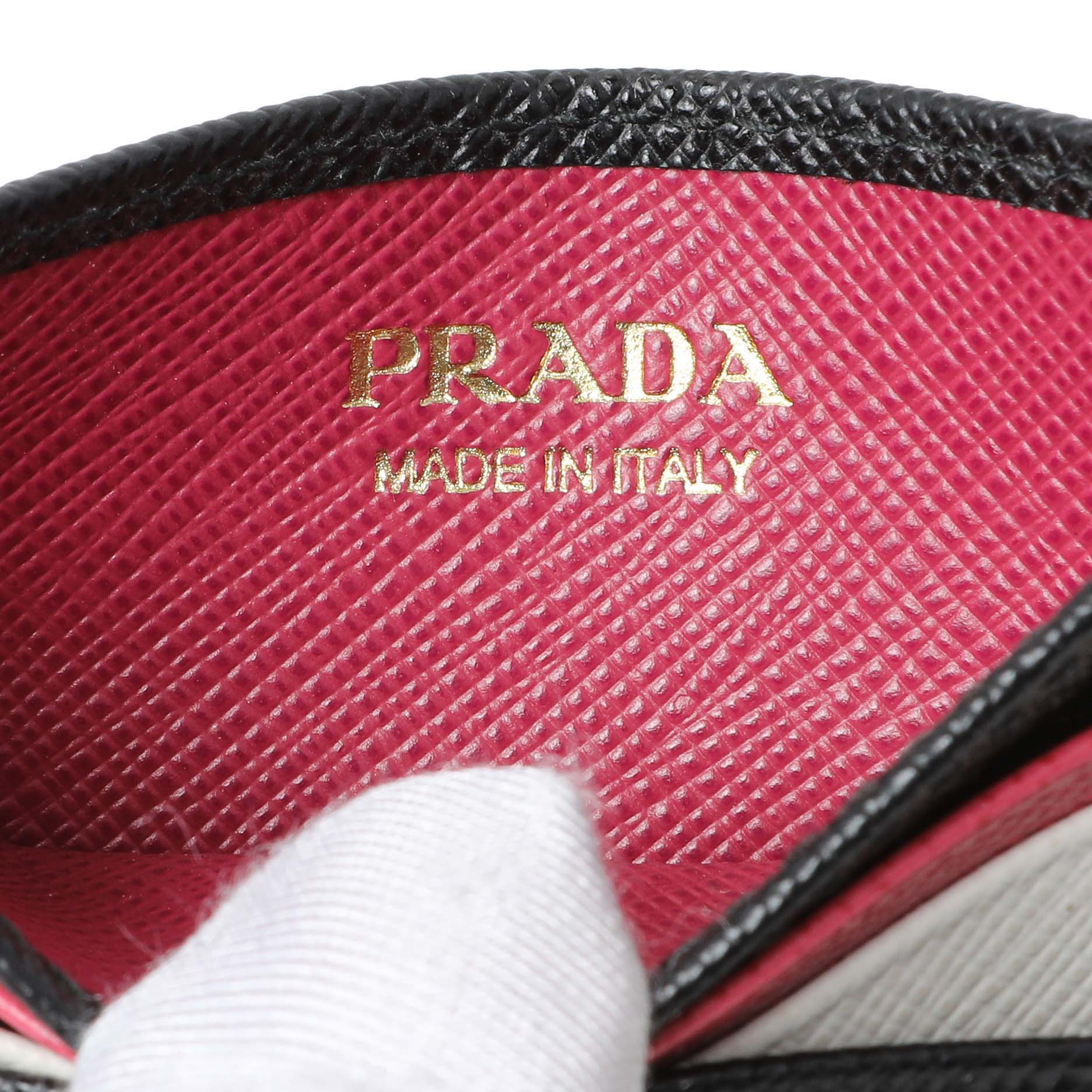 Exclusive Prada Saffiano Card Holder — Detail View