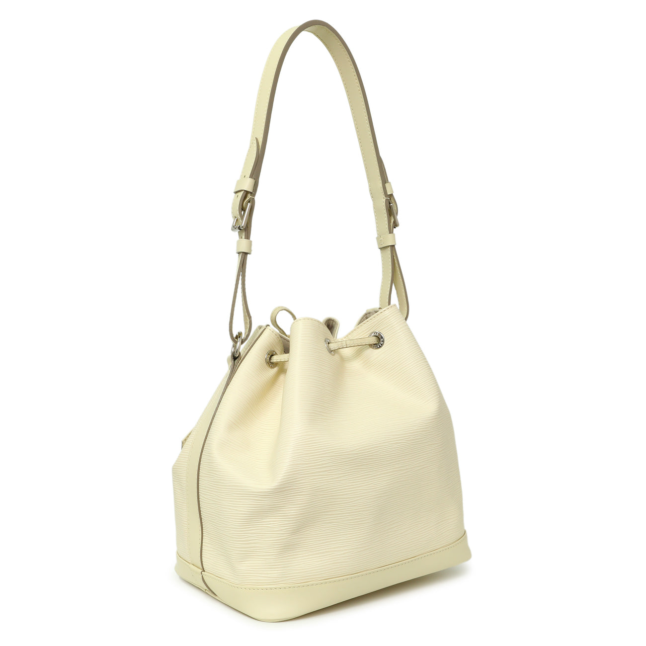 Exclusive Louis Vuitton Ivory Epi Petit Noe NM — Side View
