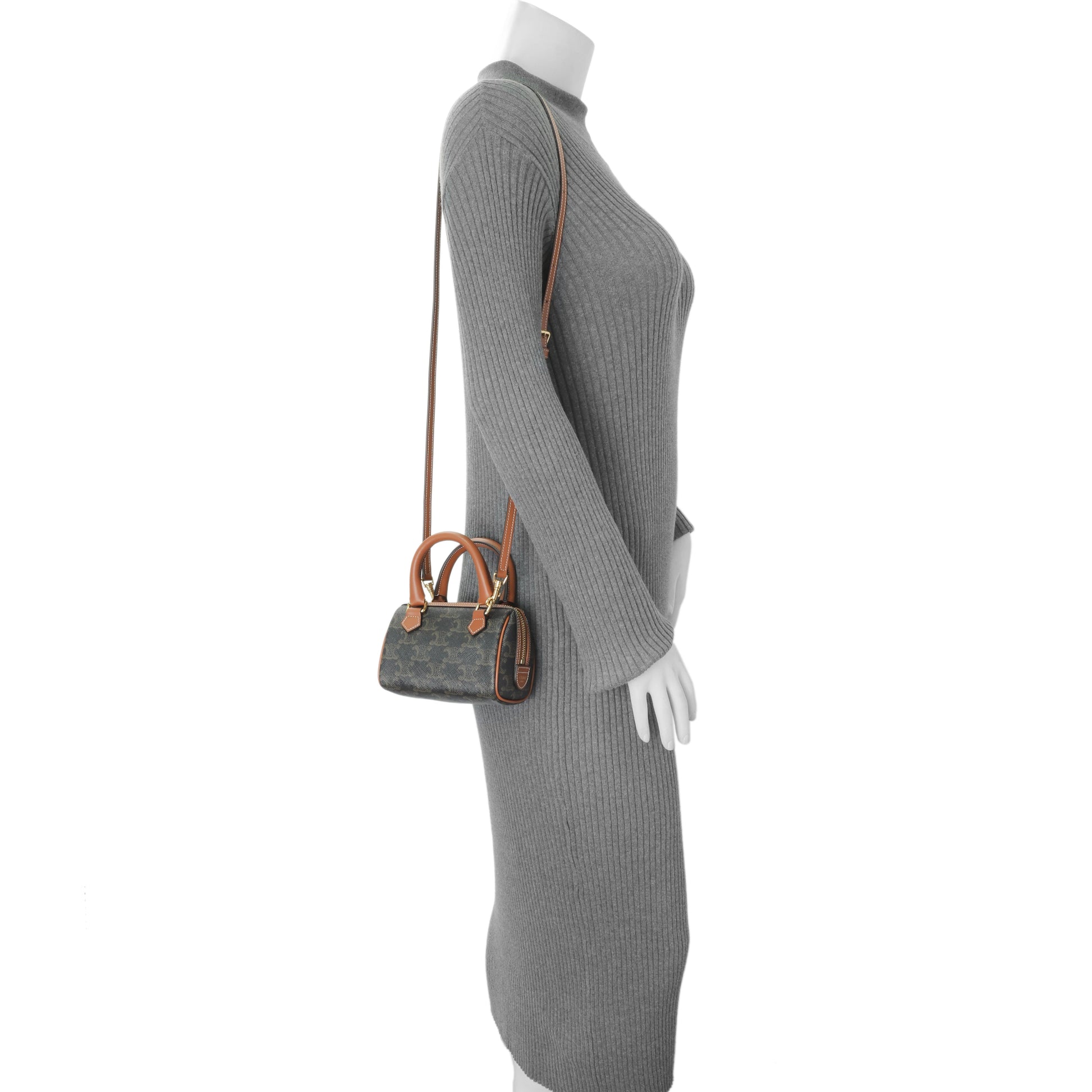 Exclusive Celine Triomphe Mini Boston Bag — Alternate View 8