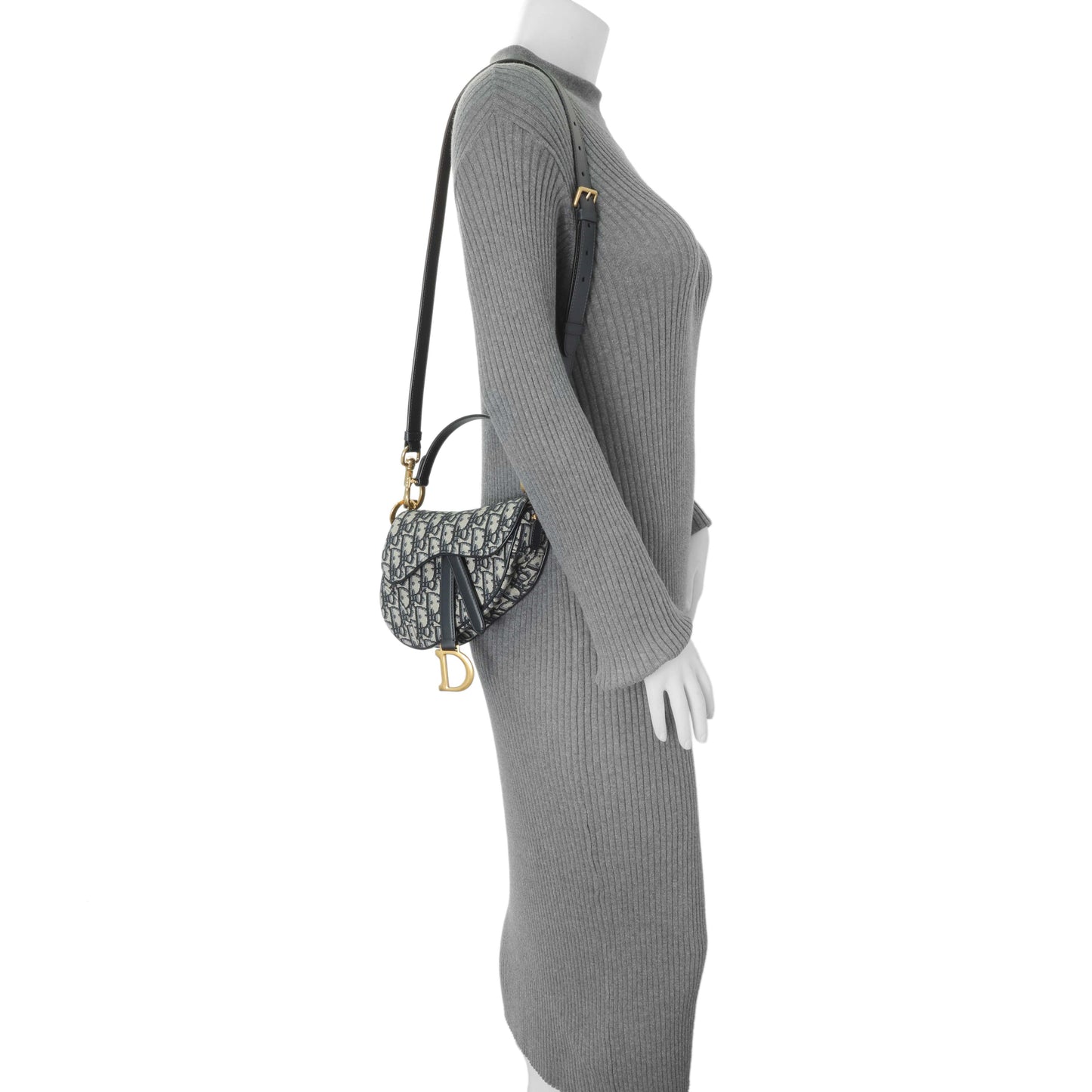 Exclusive Christian Dior Oblique Mini Saddle Bag — Alternate View 7