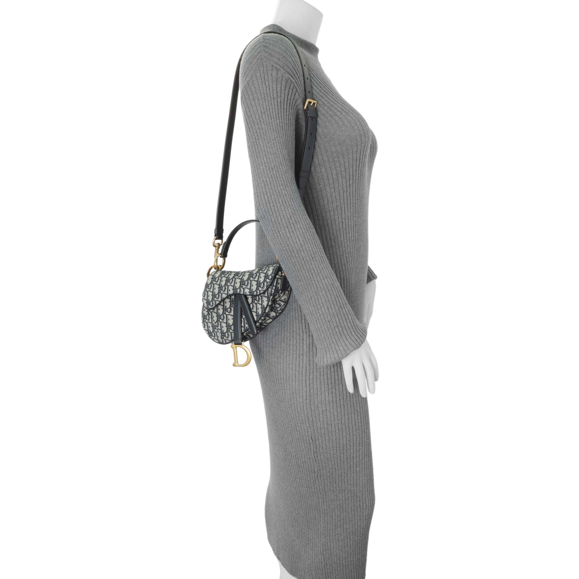 Exclusive Christian Dior Oblique Mini Saddle Bag — Alternate View 7