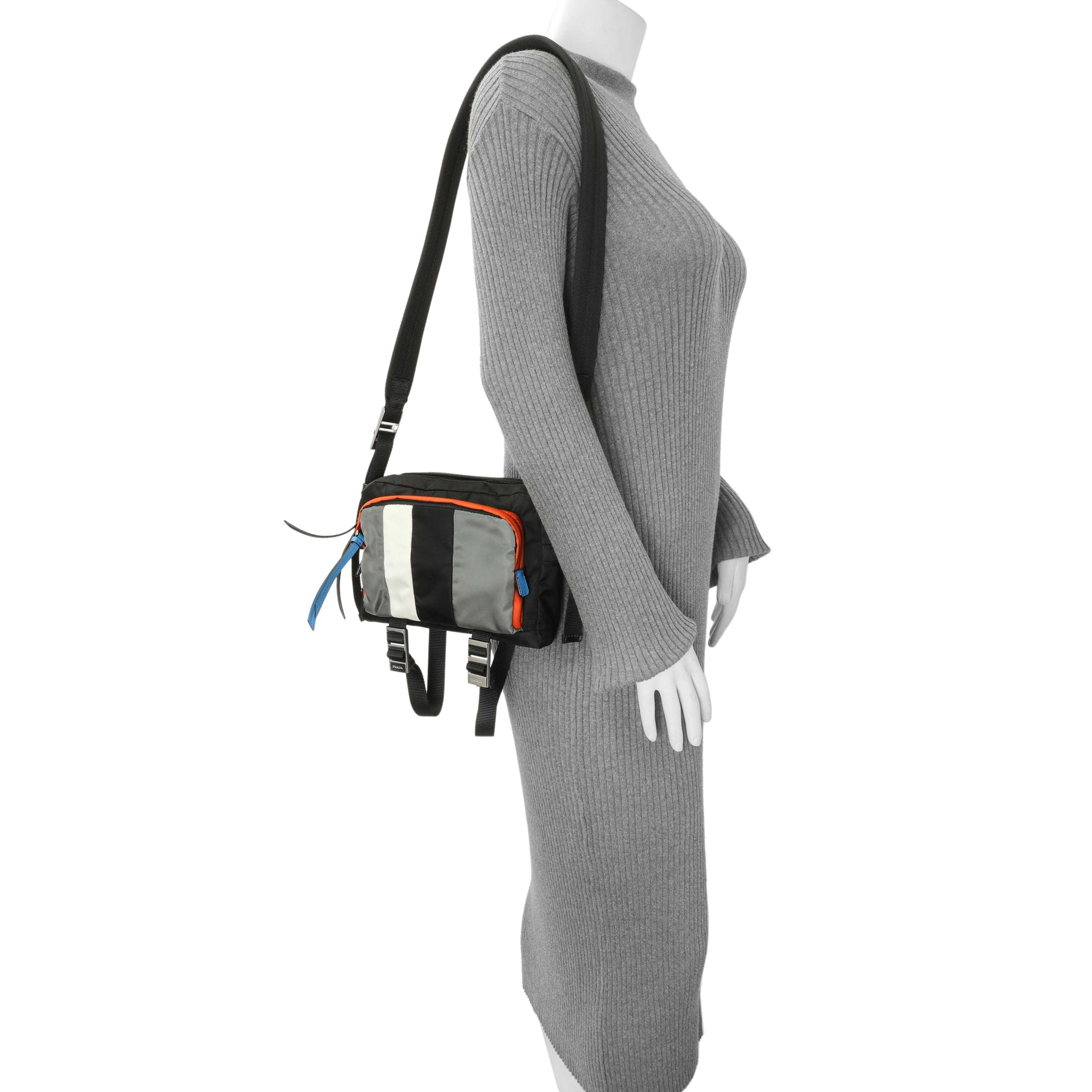 Exclusive Prada Black Tessuto Nylon Messenger — Alternate View 7