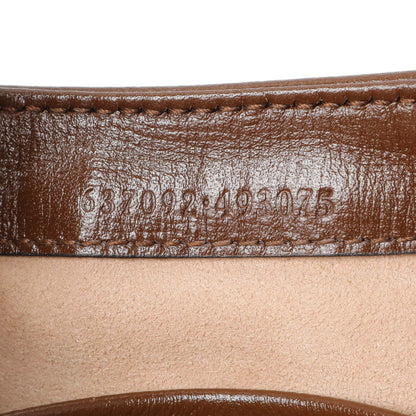 Exclusive Gucci Beige Ebony Brown Sugar GG Supreme Monogram Azalea Calfskin Web Mini Jackie 1961 Hobo — Alternate View 7