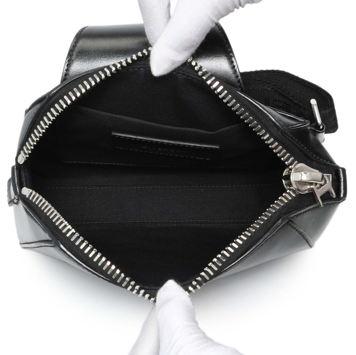 Exclusive Givenchy Black Calfskin Antigona U Crossbody Bag — Top View
