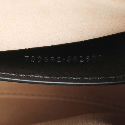 Exclusive Gucci Black Calfskin Matelasse Mini GG Marmont Square Shoulder Bag — Lifestyle View