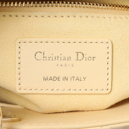 Exclusive Christian Dior Light Yellow Lambskin Cannage Small My ABCDior Lady Dior — Detail View