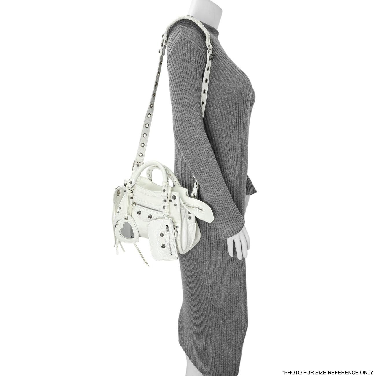 Exclusive Balenciaga White Agneau Arena Neo Cagole Handbag XS — Alternate View 12