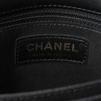 Exclusive Chanel Black Quilted Patent Pagoda Accordion Flap — Detail View