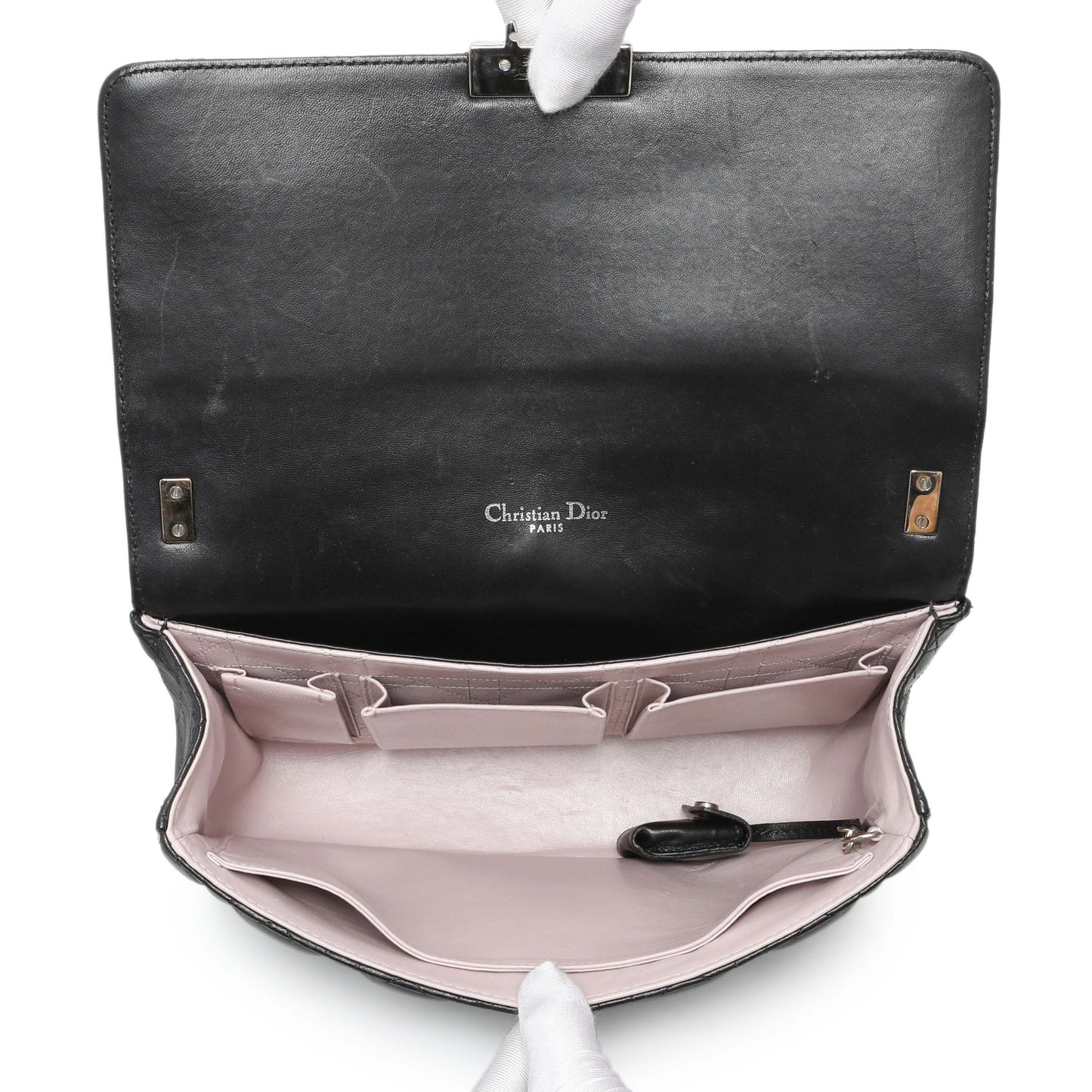 Exclusive Christian Dior Black Lambskin Cannage Medium Miss Dior Flap — Alternate View 10