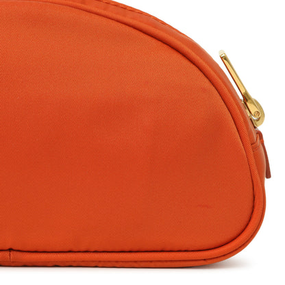 Exclusive Prada Papaya Tessuto Nylon Wristlet Pouch — Lifestyle View
