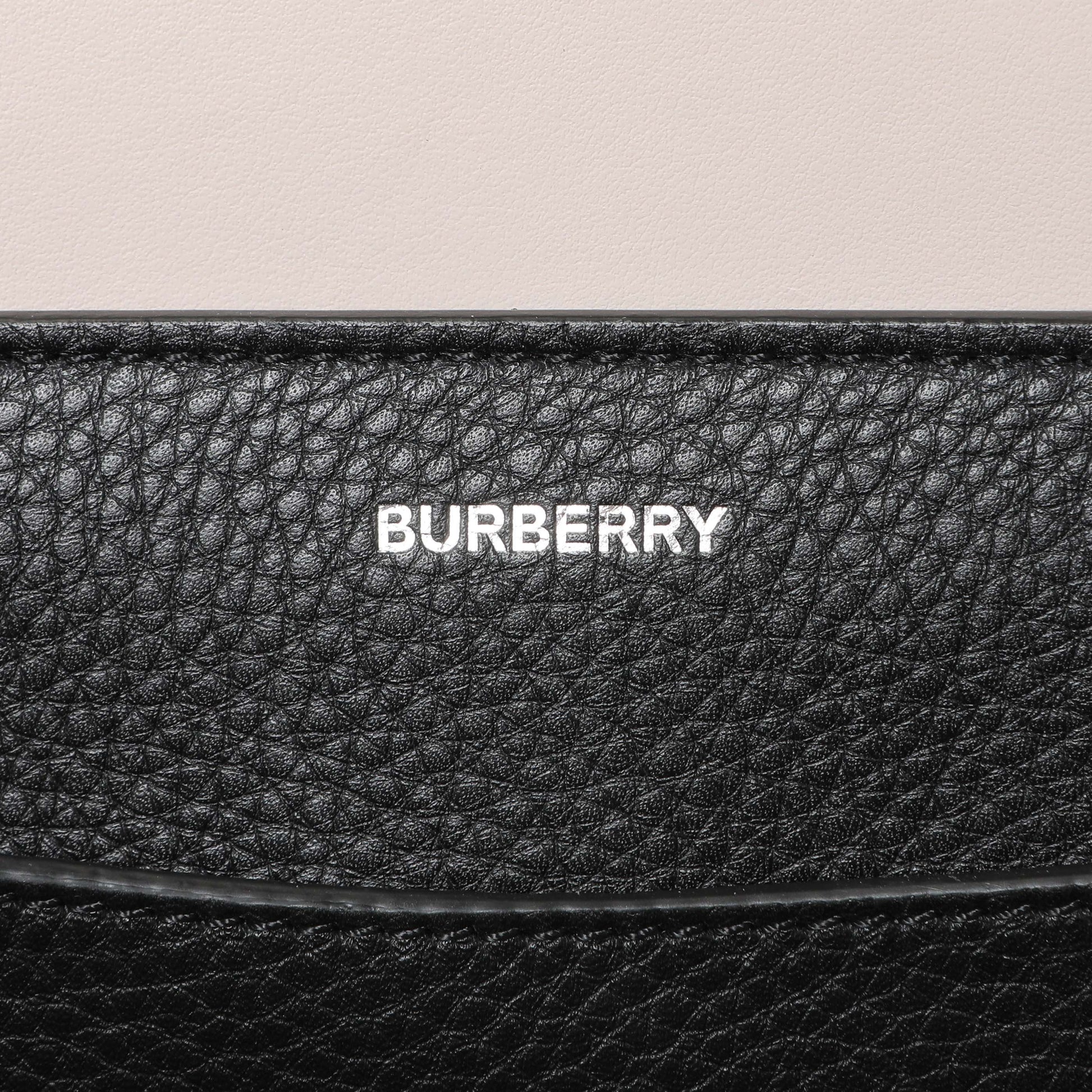 Exclusive Burberry Black Calfskin Triple Stud Large Belt Tote — Alternate View 9