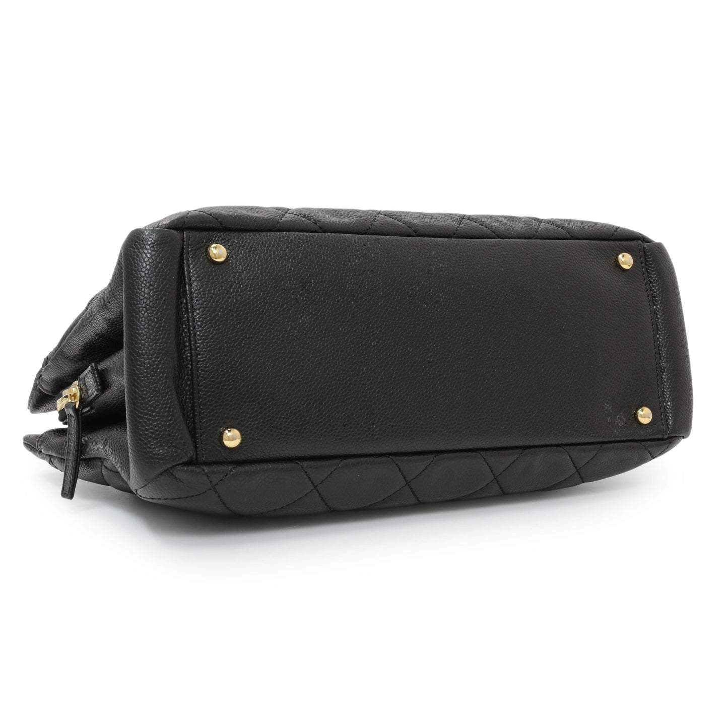 Exclusive Chanel Black Caviar Quilted Timeless CC Soft Tote — Back View