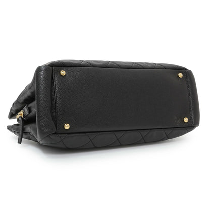 Exclusive Chanel Black Caviar Quilted Timeless CC Soft Tote — Back View