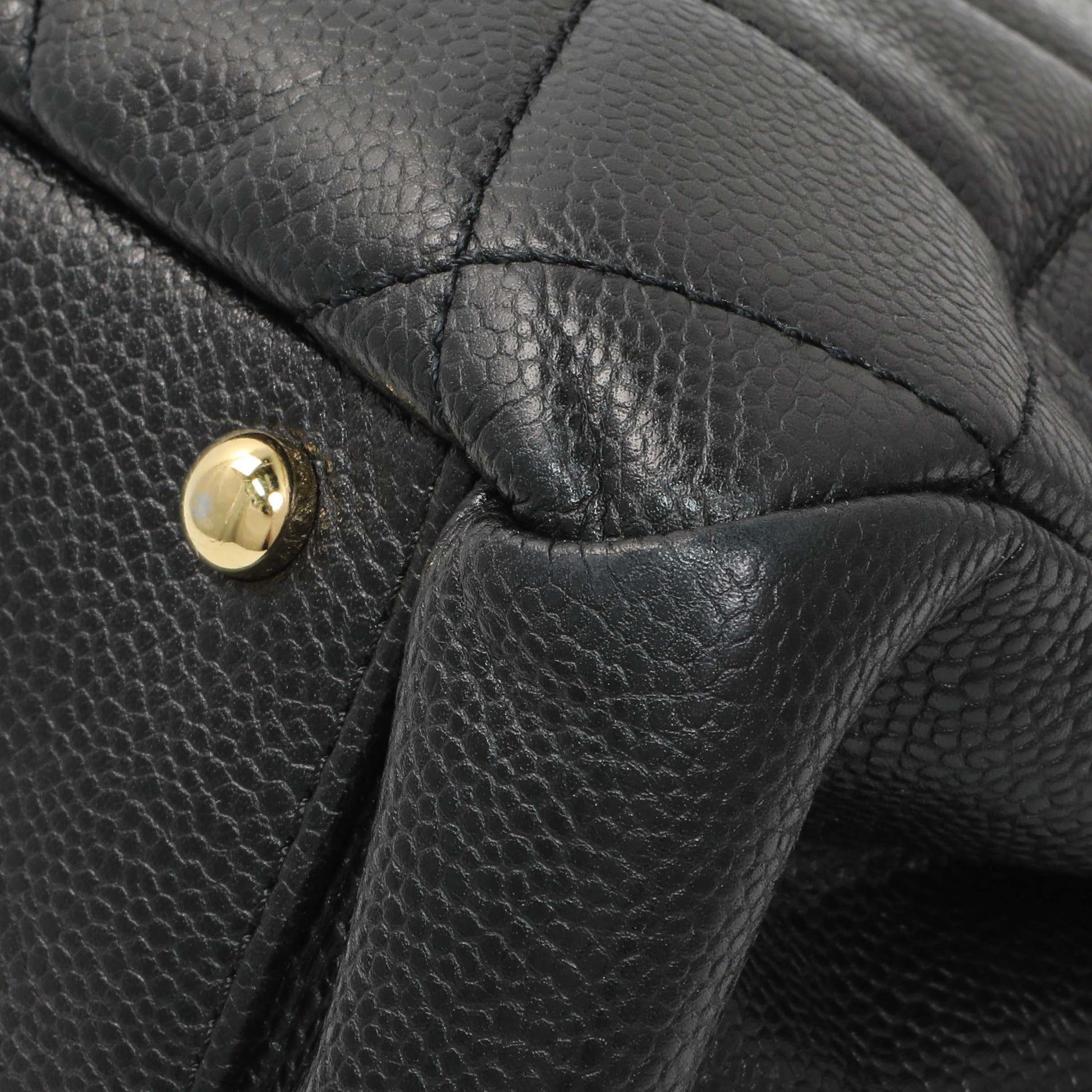 Exclusive Chanel Black Caviar Quilted Timeless CC Soft Tote — Alternate View 7