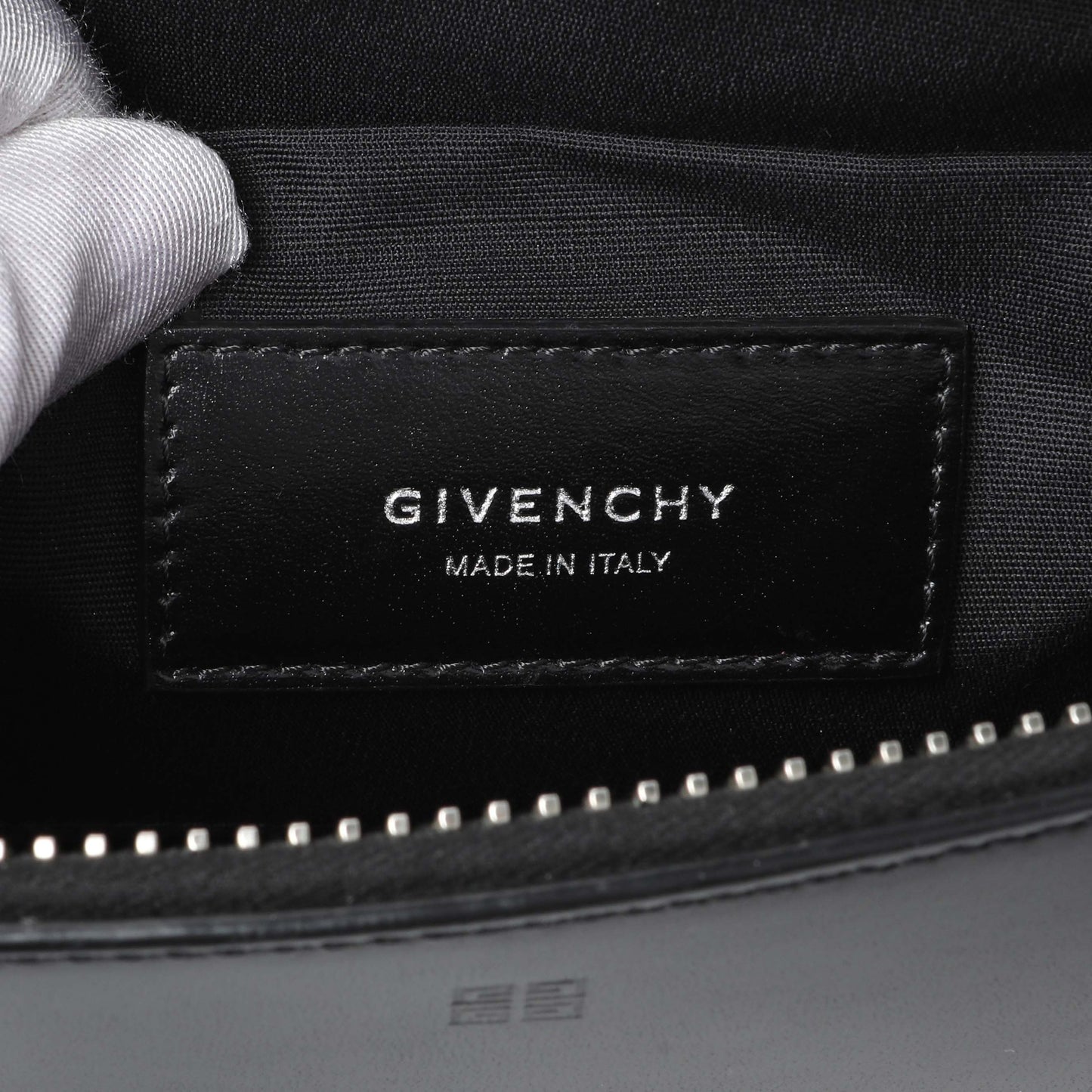 Exclusive Givenchy Black Calfskin Antigona U Crossbody Bag — Detail View