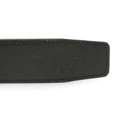 Exclusive Louis Vuitton Black/Brown Calfskin 35mm Reversible Initiales Belt — Back View
