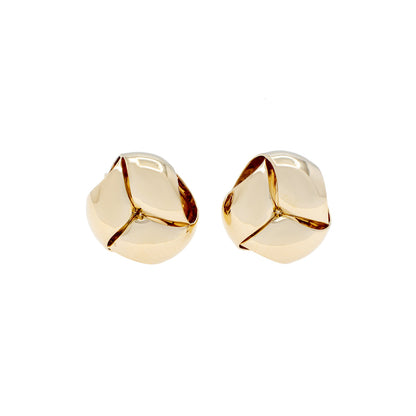 Exclusive 14K Yellow Gold Knot Earrings — Front View
