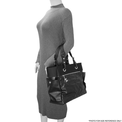 Exclusive Chanel Black Coated Canvas Large Paris Biarritz Tote — Alternate View 7