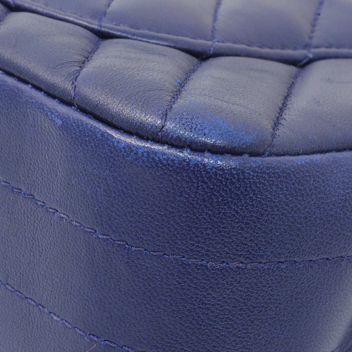 Exclusive Chanel Blue Chevron Quilted Lambskin Mini Rectangular Flap — Alternate View 7
