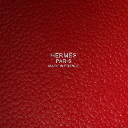 Exclusive Hermes Red Clemence Picotin 22 — Alternate View 9