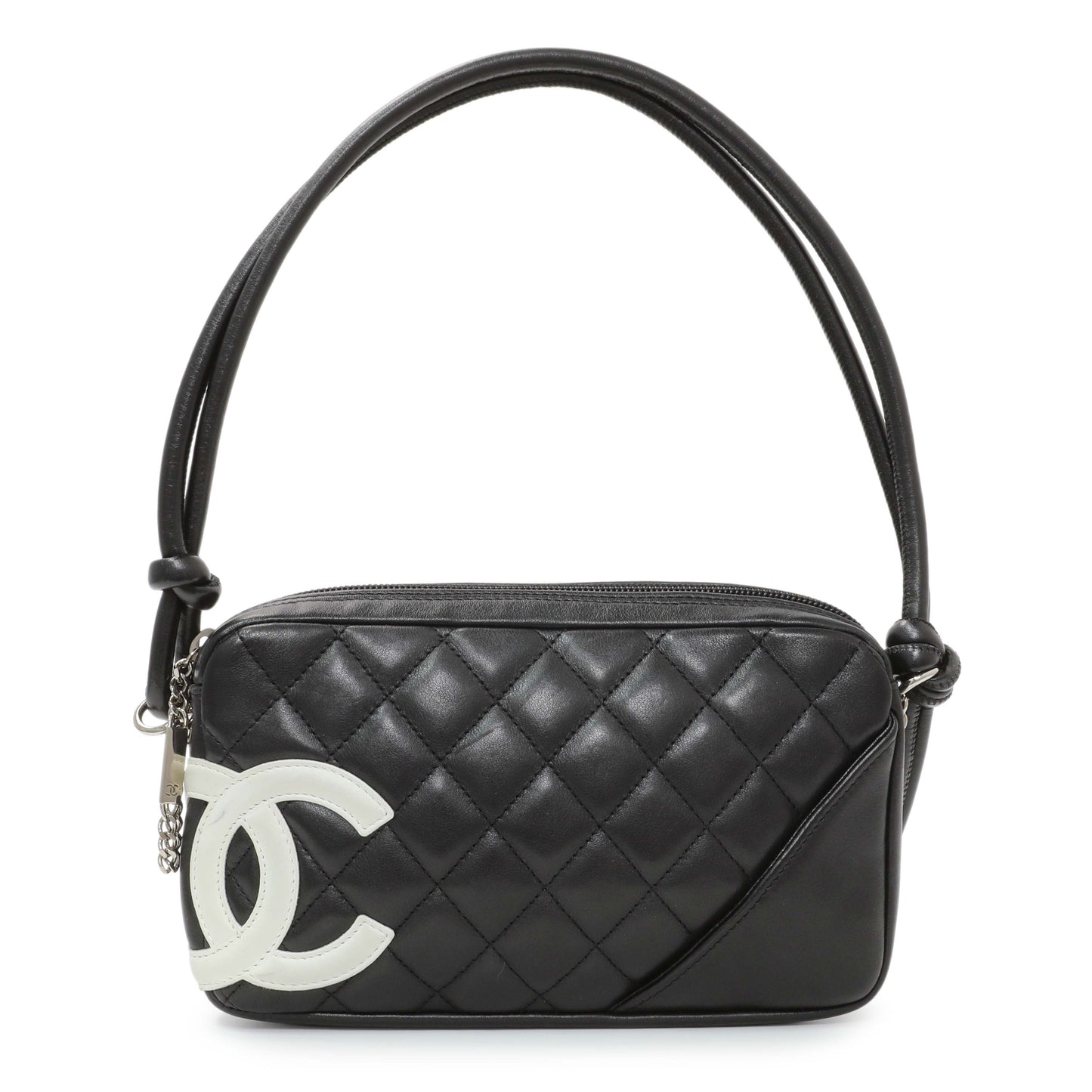Exclusive Chanel Black Quilted Calfskin Cambon Pochette — Front View