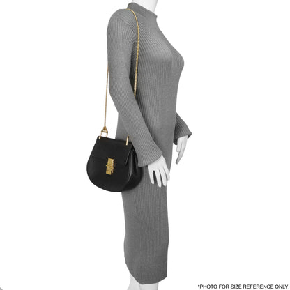 Exclusive Chloe Black Grained Lambskin Drew Shoulder Bag — Alternate View 7