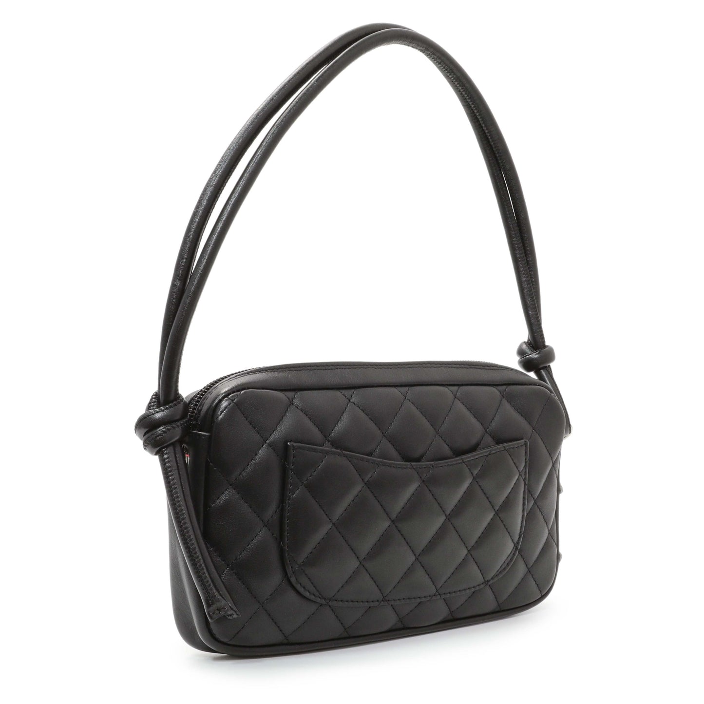 Exclusive Chanel Black Quilted Calfskin Cambon Pochette — Side View
