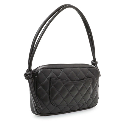 Exclusive Chanel Black Quilted Calfskin Cambon Pochette — Side View